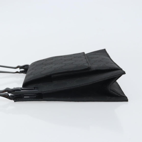 GUCCI GG Canvas Shoulder Bag Nylon Black Silver 001 3068 Auth ep12737