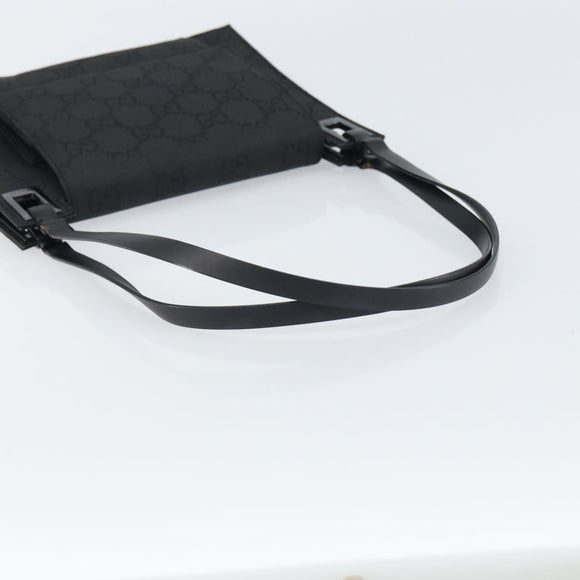 GUCCI GG Canvas Shoulder Bag Nylon Black Silver 001 3068 Auth ep12737