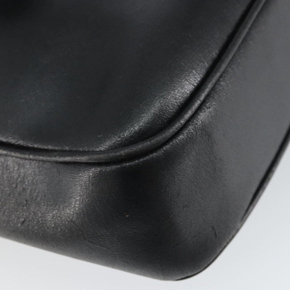 FENDI Tote Bag Leather Black Gold Auth ep12747