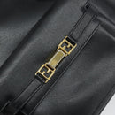 FENDI Tote Bag Leather Black Gold Auth ep12747-17