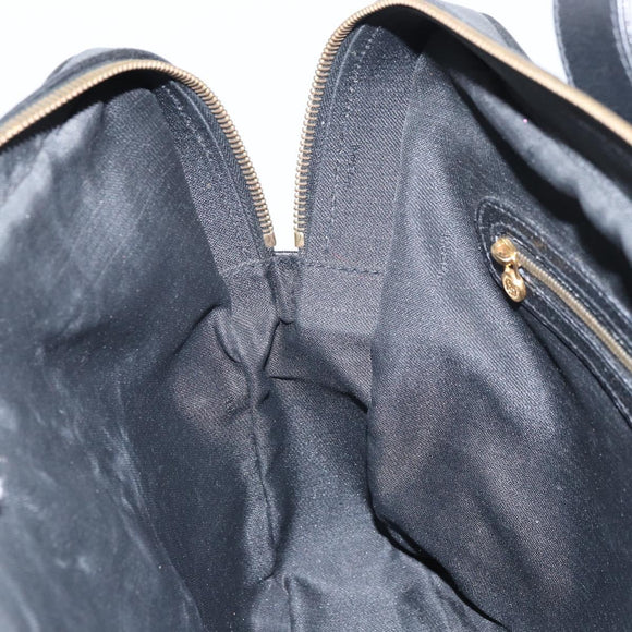 FENDI Tote Bag Leather Black Gold Auth ep12747