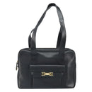FENDI Tote Bag Leather Black Gold Auth ep12747-13