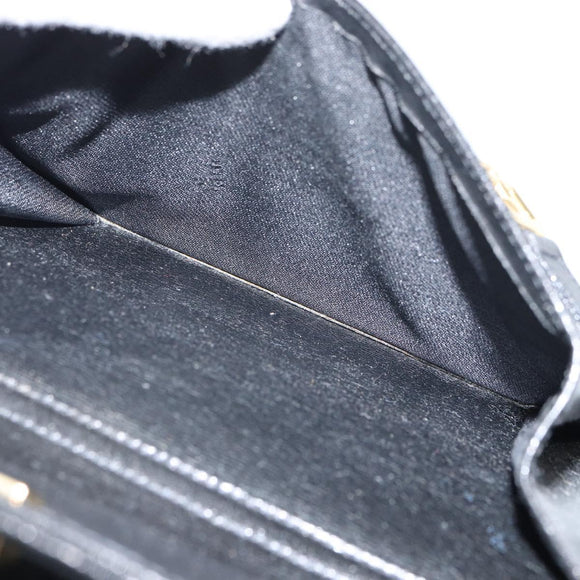 FENDI Tote Bag Leather Black Gold Auth ep12747