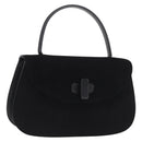 GUCCI Hand Bag Cotton Black Silver Auth ep12754-1