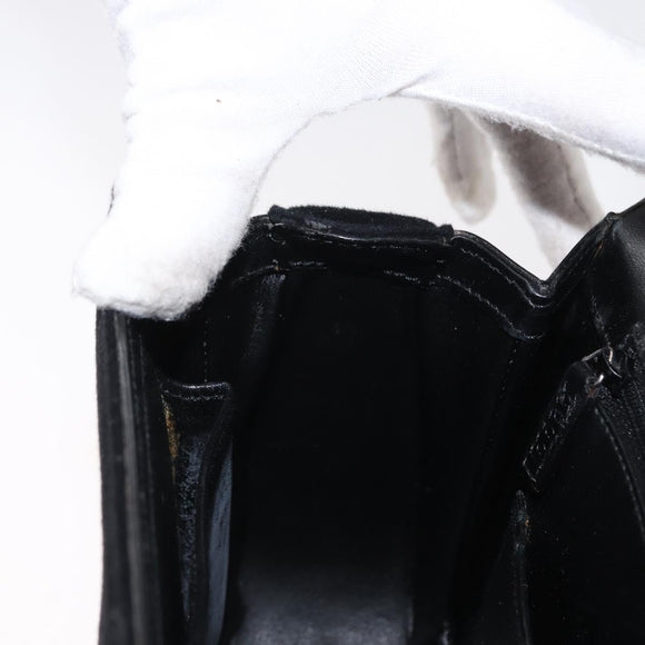 GUCCI Hand Bag Cotton Black Silver Auth ep12754