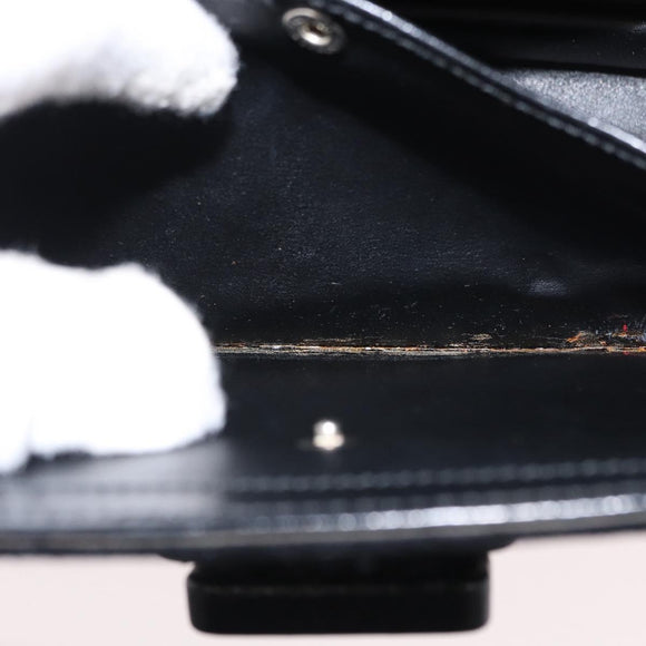 GUCCI Hand Bag Cotton Black Silver Auth ep12754