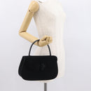 GUCCI Hand Bag Cotton Black Silver Auth ep12754-24