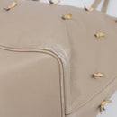 LOEWE Tote Bag Leather Gray Gold Auth ep12755-9