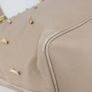 LOEWE Tote Bag Leather Gray Gold Auth ep12755-14