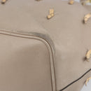 LOEWE Tote Bag Leather Gray Gold Auth ep12755-15