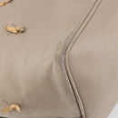 LOEWE Tote Bag Leather Gray Gold Auth ep12755-16