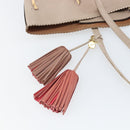 LOEWE Tote Bag Leather Gray Gold Auth ep12755-17