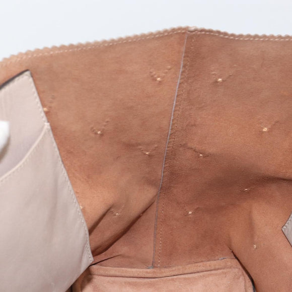 LOEWE Tote Bag Leather Gray Gold Auth ep12755