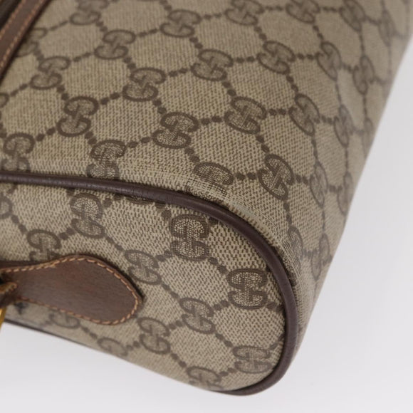 GUCCI GG Supreme Web Sherry Line Bag PVC Beige Gold 56 02 088 Auth ep12756