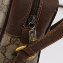 GUCCI GG Supreme Web Sherry Line Bag PVC Beige Gold 56 02 088 Auth ep12756-10