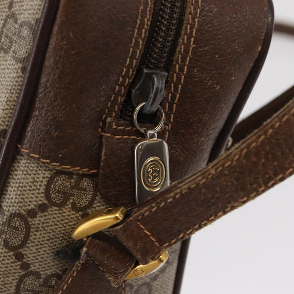 GUCCI GG Supreme Web Sherry Line Bag PVC Beige Gold 56 02 088 Auth ep12756