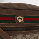 GUCCI GG Supreme Web Sherry Line Bag PVC Beige Gold 56 02 088 Auth ep12756-18