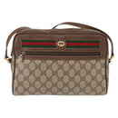 GUCCI GG Supreme Web Sherry Line Bag PVC Beige Gold 56 02 088 Auth ep12756-13