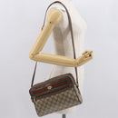 GUCCI GG Supreme Web Sherry Line Bag PVC Beige Gold 56 02 088 Auth ep12756-25