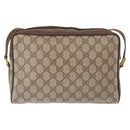 GUCCI GG Supreme Web Sherry Line Bag PVC Beige Gold 56 02 088 Auth ep12756-2