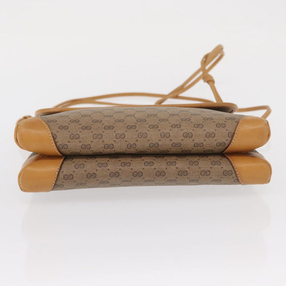 GUCCI Micro GG Supreme Shoulder Bag PVC Beige Gold 007 49 5548 Auth ep12759