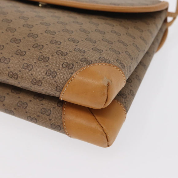 GUCCI Micro GG Supreme Shoulder Bag PVC Beige Gold 007 49 5548 Auth ep12759