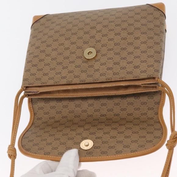 GUCCI Micro GG Supreme Shoulder Bag PVC Beige Gold 007 49 5548 Auth ep12759