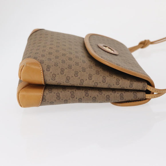 GUCCI Micro GG Supreme Shoulder Bag PVC Beige Gold 007 49 5548 Auth ep12759