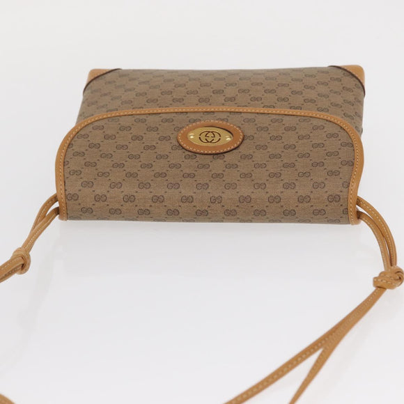 GUCCI Micro GG Supreme Shoulder Bag PVC Beige Gold 007 49 5548 Auth ep12759