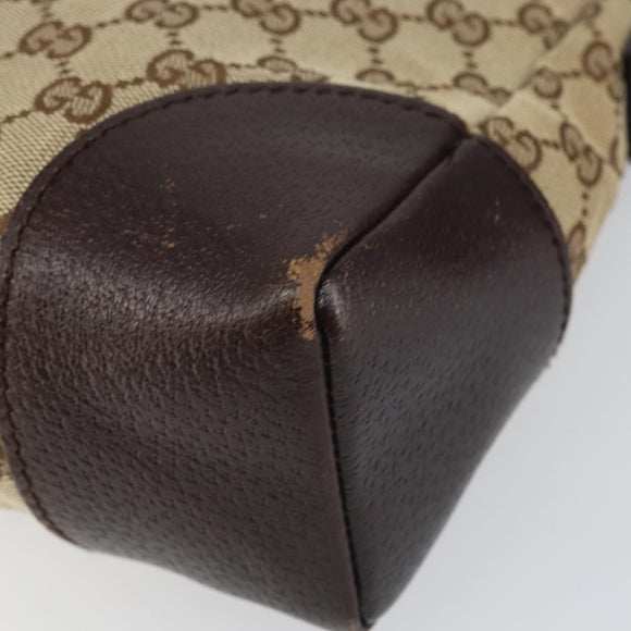 GUCCI GG Canvas Shoulder Bag Beige Silver 114273 Auth ep12760