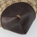 GUCCI GG Canvas Shoulder Bag Beige Silver 114273 Auth ep12760-14