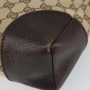 GUCCI GG Canvas Shoulder Bag Beige Silver 114273 Auth ep12760-15