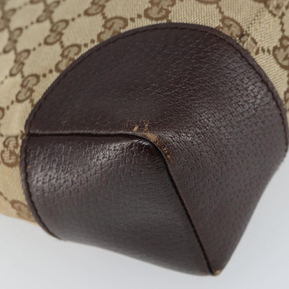 GUCCI GG Canvas Shoulder Bag Beige Silver 114273 Auth ep12760