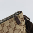 GUCCI GG Canvas Shoulder Bag Beige Silver 114273 Auth ep12760-10