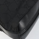 GUCCI GG Canvas Body Bag Nylon Black Silver 003 0232 1705 Auth ep12762-15