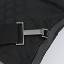 GUCCI GG Canvas Body Bag Nylon Black Silver 003 0232 1705 Auth ep12762-10
