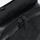 GUCCI GG Canvas Body Bag Nylon Black Silver 003 0232 1705 Auth ep12762-17