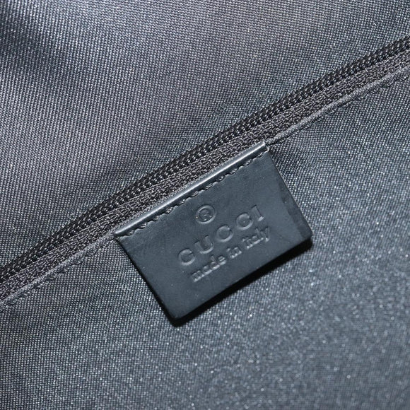 GUCCI GG Canvas Body Bag Nylon Black Silver 003 0232 1705 Auth ep12762
