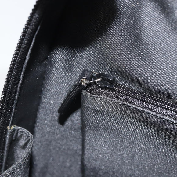 GUCCI GG Canvas Body Bag Nylon Black Silver 003 0232 1705 Auth ep12762
