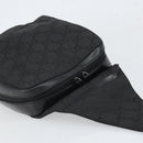 GUCCI GG Canvas Body Bag Nylon Black Silver 003 0232 1705 Auth ep12762-6