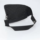 GUCCI GG Canvas Body Bag Nylon Black Silver 003 0232 1705 Auth ep12762-7