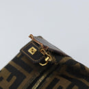 FENDI Zucca Canvas Hand Bag Black Brown Auth ep12764-15