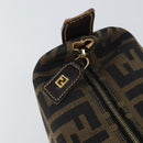 FENDI Zucca Canvas Hand Bag Black Brown Auth ep12764-16