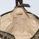 FENDI Zucca Canvas Hand Bag Black Brown Auth ep12764-19