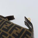 FENDI Zucca Canvas Hand Bag Black Brown Auth ep12764-9