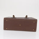 GUCCI Bamboo Hand Bag Leather Brown Gold 002 1186 0260 Auth ep12766-5