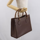 GUCCI Bamboo Hand Bag Leather Brown Gold 002 1186 0260 Auth ep12766-25