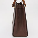 GUCCI Bamboo Hand Bag Leather Brown Gold 002 1186 0260 Auth ep12766-3