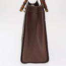 GUCCI Bamboo Hand Bag Leather Brown Gold 002 1186 0260 Auth ep12766-4