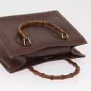 GUCCI Bamboo Hand Bag Leather Brown Gold 002 1186 0260 Auth ep12766-6